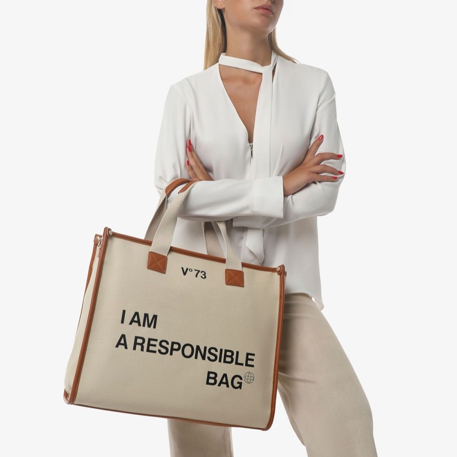 Borse V73 | Shopping Responsibility Bis Beige